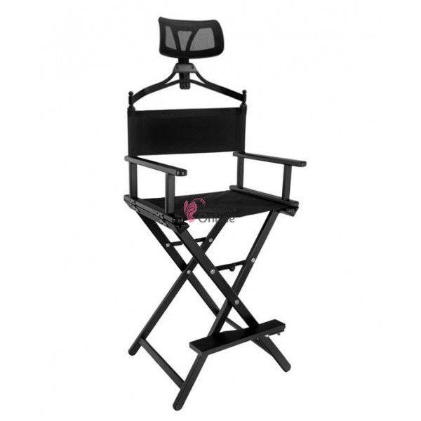 Scaun pliabil pentru make-up cu tetiera si cadru din aluminiu, art ACP 123153